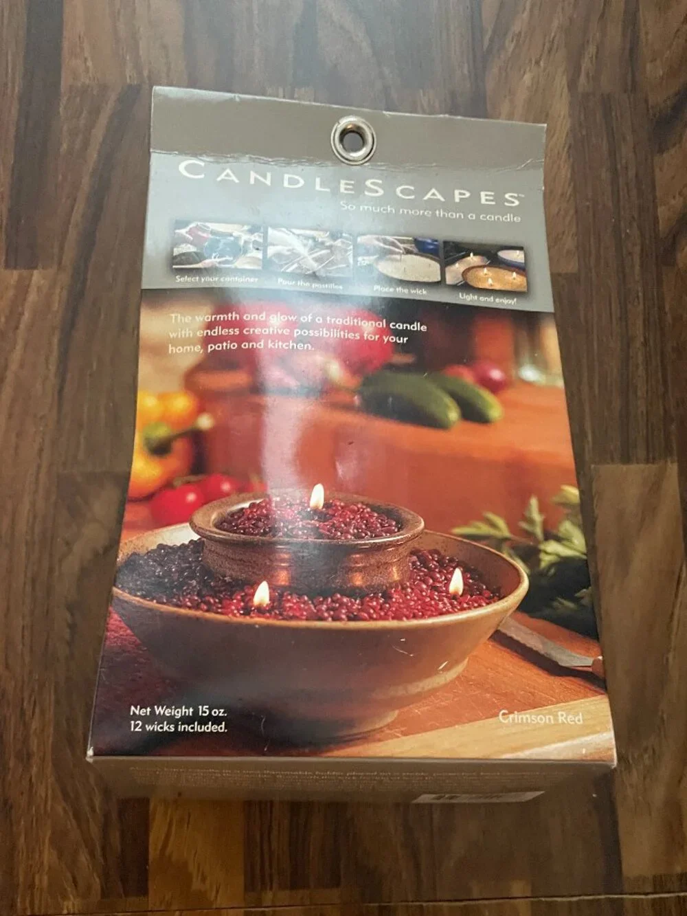 CandleScapes wax beads in crimson red-NWT